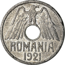 Moneta, Romania, Ferdinand I, 50 Bani, 1921, Huguenin Freres, MB+, Alluminio