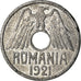 Moneta, Romania, Ferdinand I, 50 Bani, 1921, Huguenin Freres, MB+, Alluminio