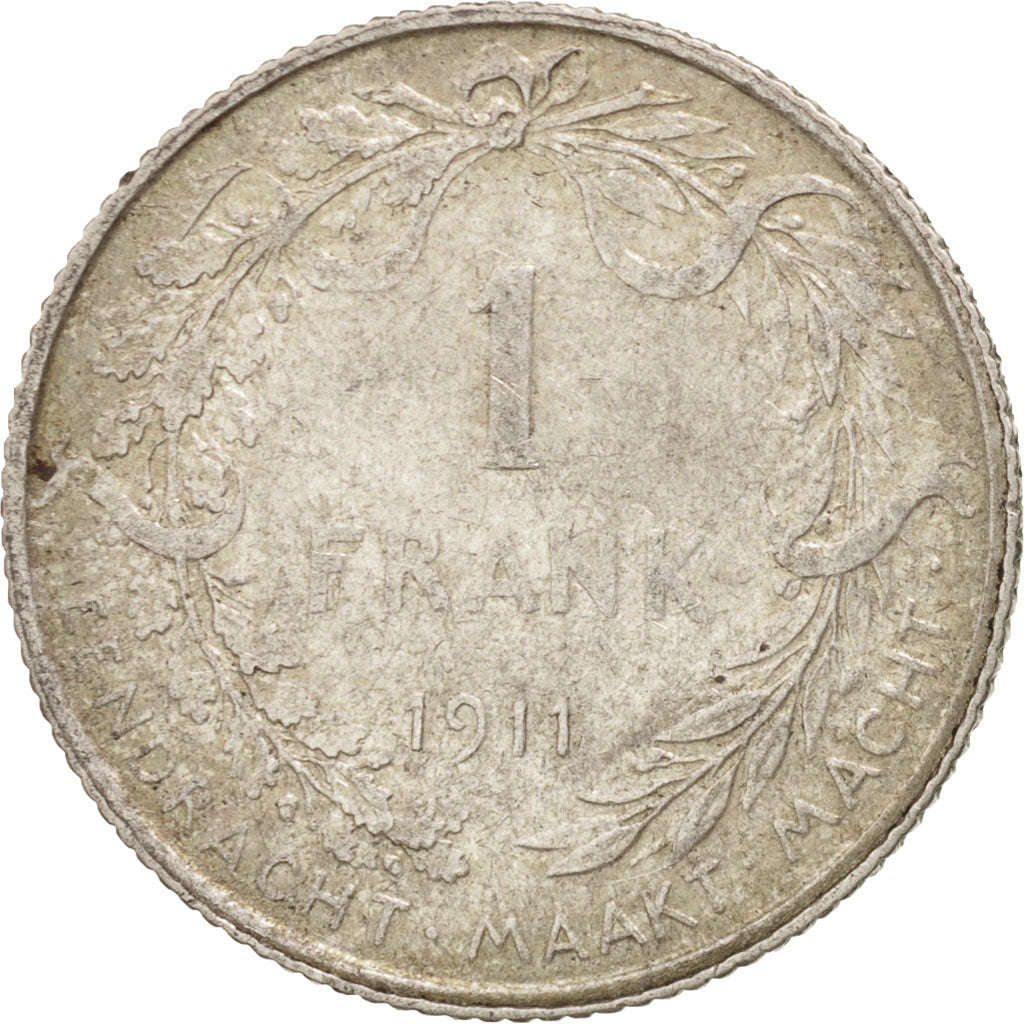 Belgium, Franc, 1911, VF(30-35), Silver, KM:73.1