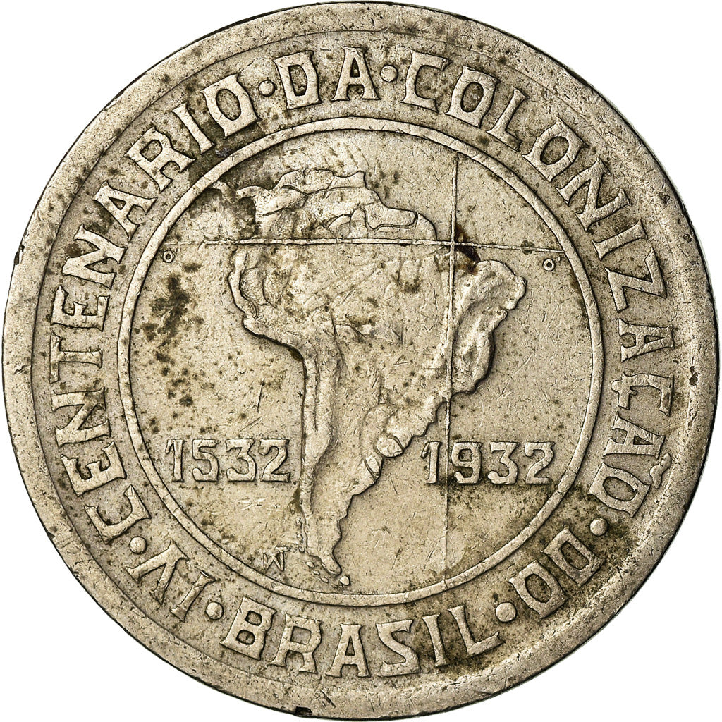 Coin, Brazil, 400 Reis, 1932, VF(20-25), Copper-nickel, KM:529