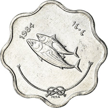Coin, MALDIVE ISLANDS, 5 Laari, 1984/AH1404, AU(55-58), Aluminum, KM:69