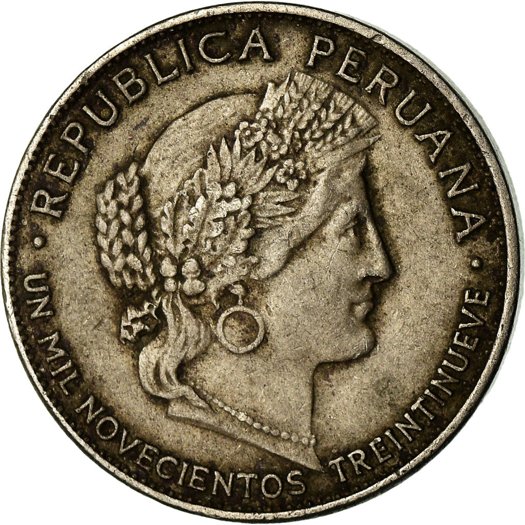 Coin, Peru, 5 Centavos, 1939, London, VF(30-35), Copper-nickel, KM:213.2