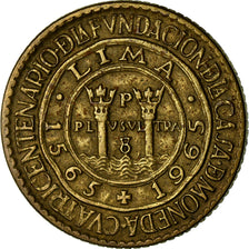 Moneta, Peru, 10 Centavos, 1965, Lima, EF(40-45), Mosiądz, KM:237