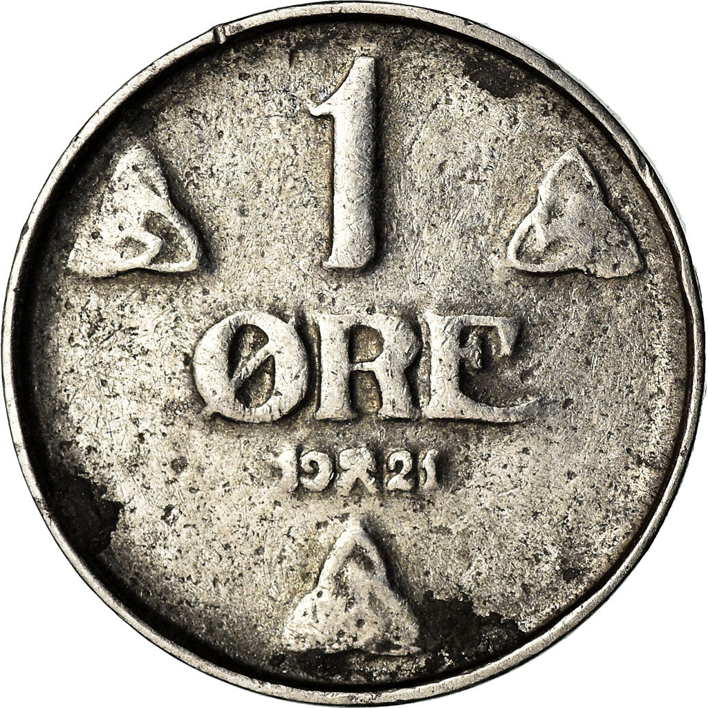 Coin, Norway, Haakon VII, Ore, 1921, VF(30-35), Iron, KM:367a