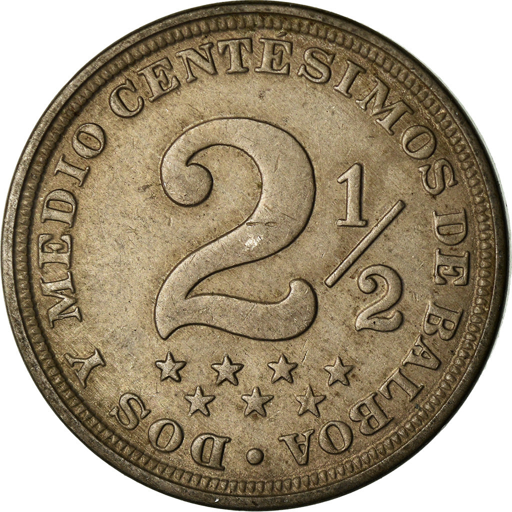 Coin, Panama, 2-1/2 Centesimos, 1916, EF(40-45), Copper-nickel, KM:7.2
