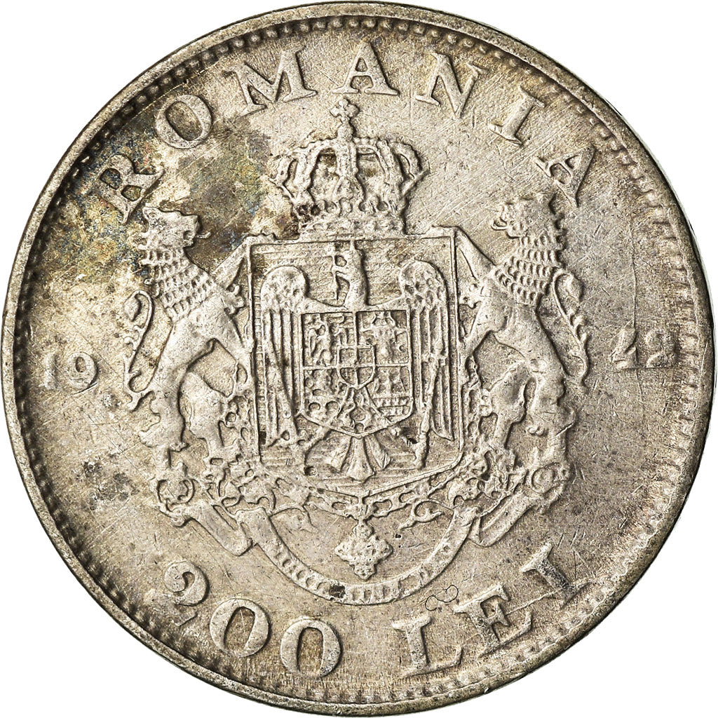 Coin, Romania, Mihai I, 200 Lei, 1942, VF(30-35), Silver, KM:63