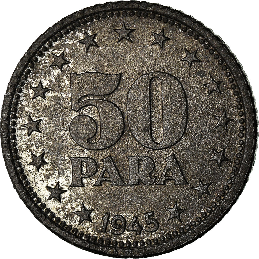 Moneda, Yugoslavia, 50 Para, 1945, MBC, Cinc, KM:25