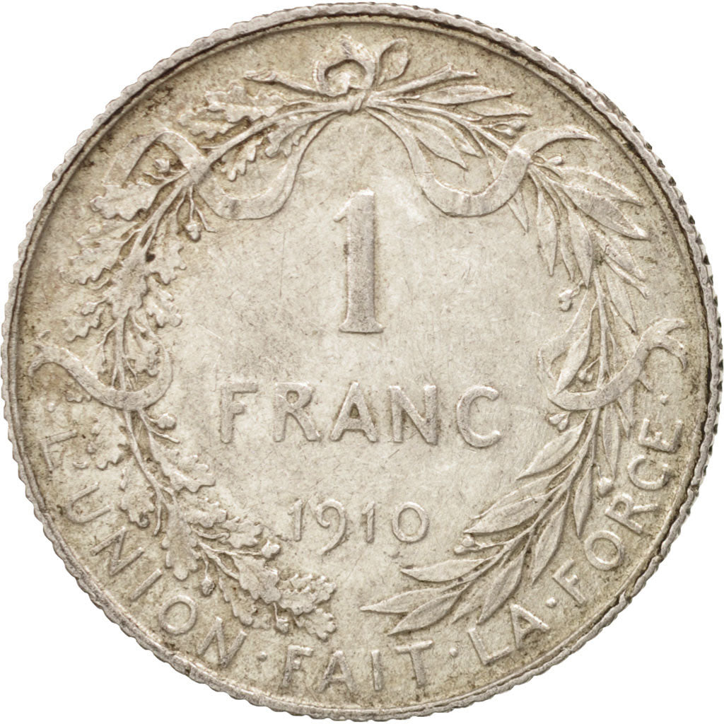Belgium, Franc, 1910, VF(30-35), Silver, KM:72