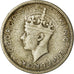 Coin, Seychelles, 25 Cents, 1944, British Royal Mint, VF(30-35), Silver, KM:2