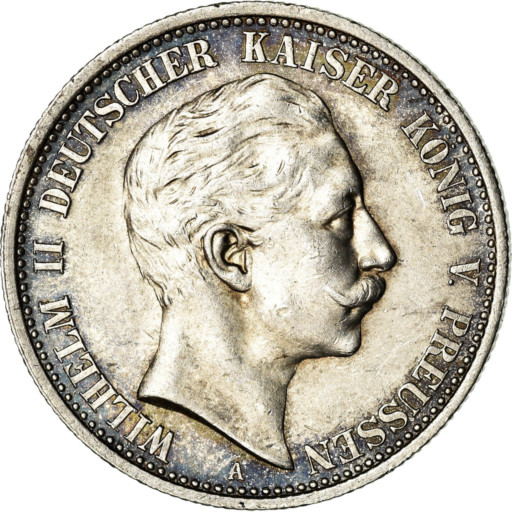 Coin, German States, PRUSSIA, Wilhelm II, 2 Mark, 1905, Berlin, AU(55-58)