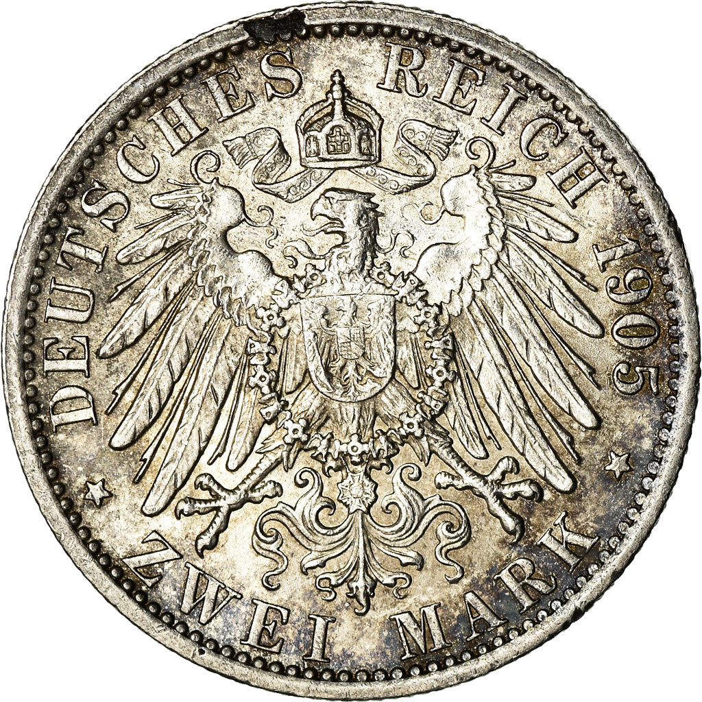 Münze, Deutsch Staaten, PRUSSIA, Wilhelm II, 2 Mark, 1905, Berlin, VZ, Silber