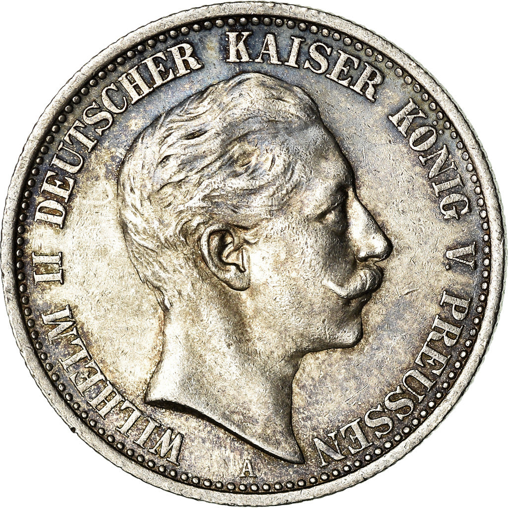 Coin, German States, PRUSSIA, Wilhelm II, 2 Mark, 1905, Berlin, AU(55-58)