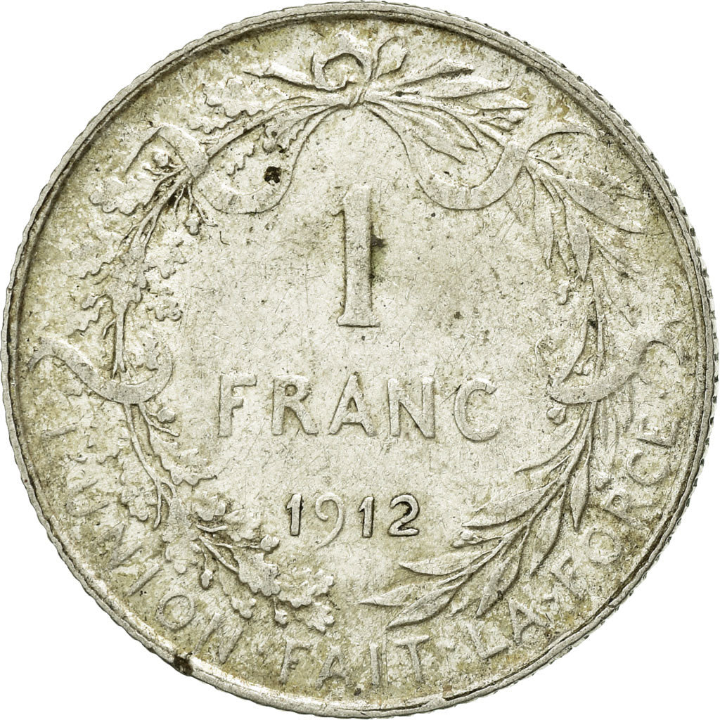 Coin, Belgium, Franc, 1912, VF(30-35), Silver, KM:72