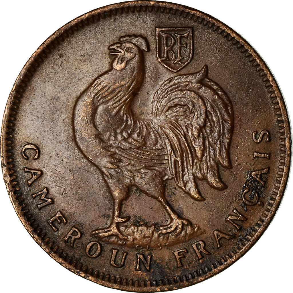 Coin, Cameroon, Franc, 1943, Pretoria, AU(55-58), Bronze, KM:5