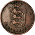 Moneta, Guernsey, Double, 1830, Heaton, BB, Rame, KM:1