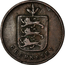 Coin, Guernsey, Double, 1830, Heaton, VF(20-25), Copper, KM:1