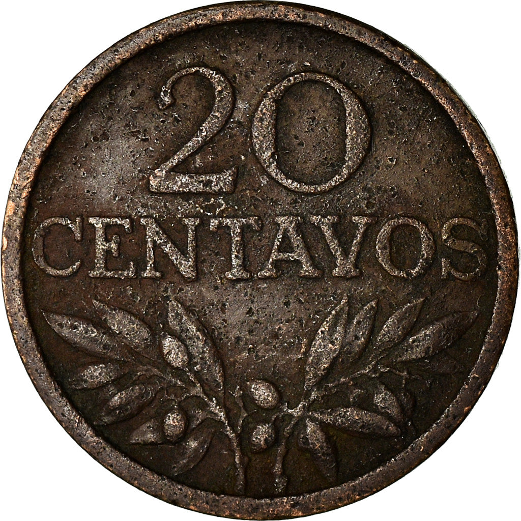 Münze, Portugal, 20 Centavos, 1970, S+, Bronze, KM:595