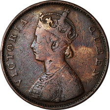 Moneta, INDIA - BRITANNICA, Victoria, 1/2 Anna, 1862, MB+, Rame, KM:468