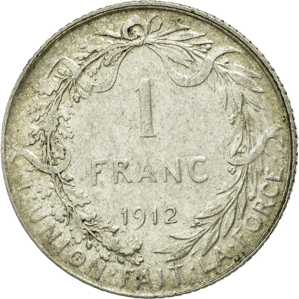 Coin, Belgium, Franc, 1912, VF(30-35), Silver, KM:72