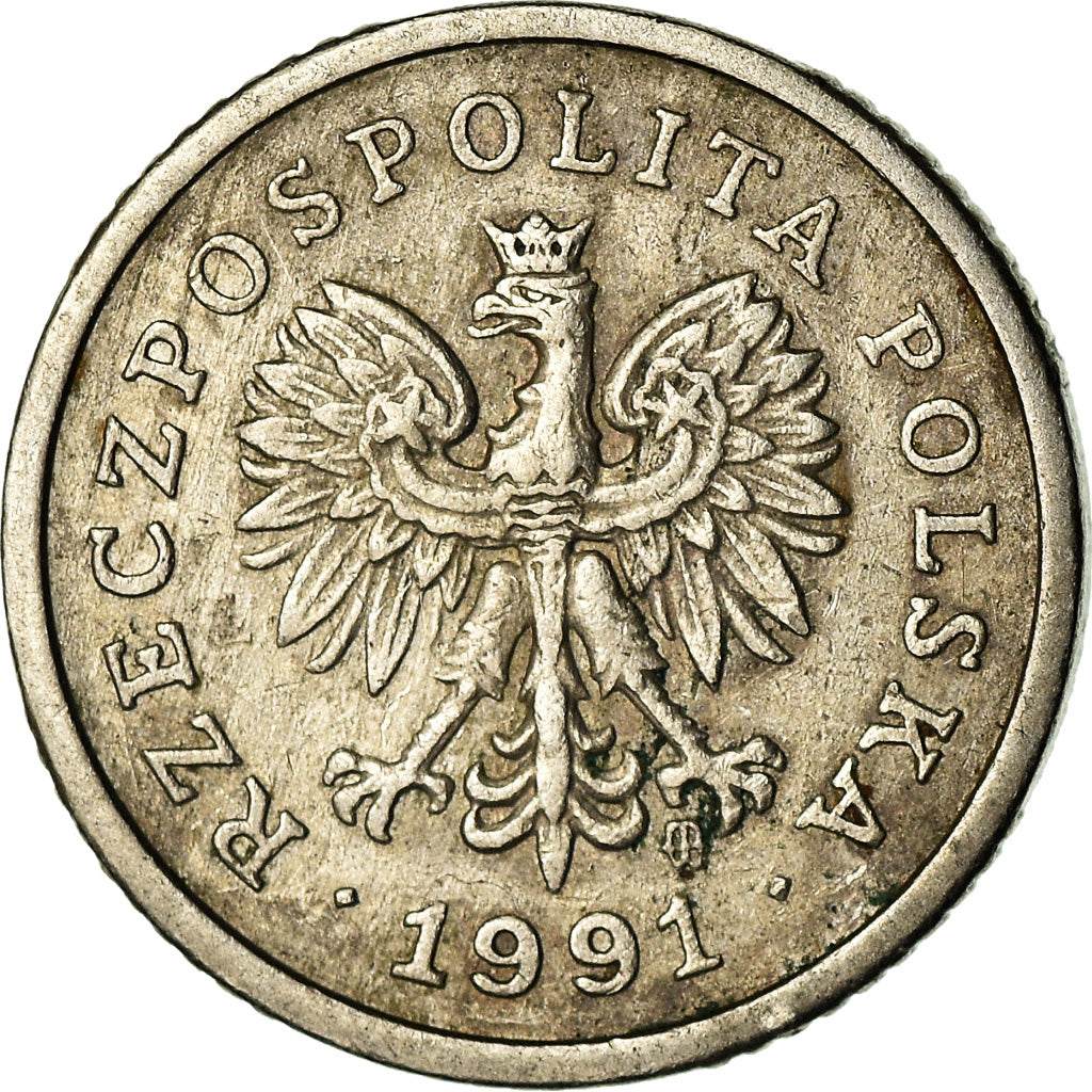 Moneta, Polonia, 10 Groszy, 1991, Warsaw, MB+, Rame-nichel, KM:279