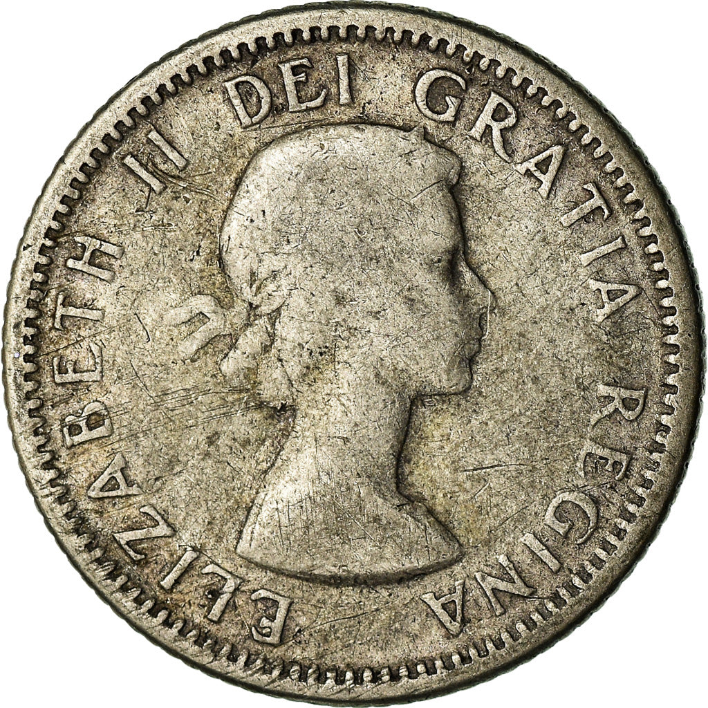 Münze, Kanada, Elizabeth II, 10 Cents, 1956, Royal Canadian Mint, Ottawa, S