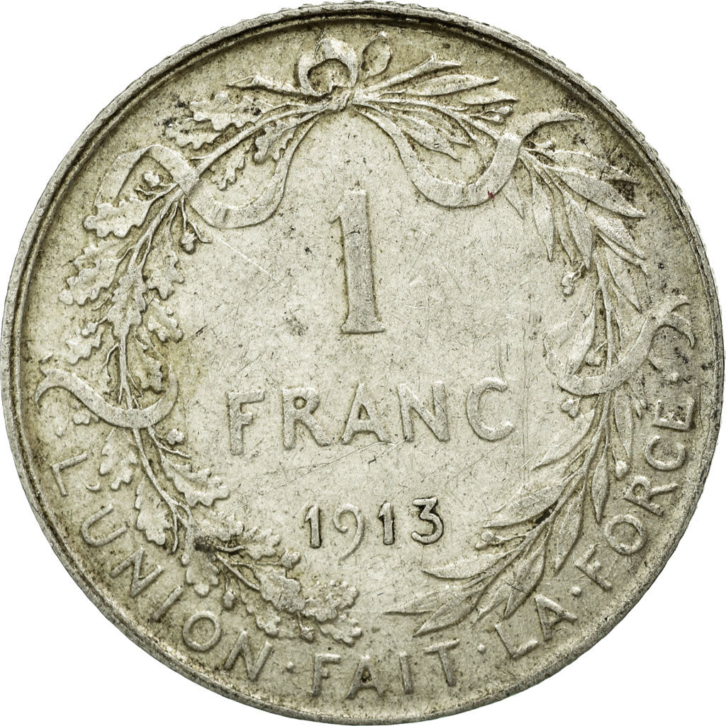 Coin, Belgium, Franc, 1913, VF(30-35), Silver, KM:72