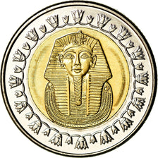 Coin, Egypt, Pound, 2007/AH1428, Cairo, MS(63), Bi-Metallic, KM:940a