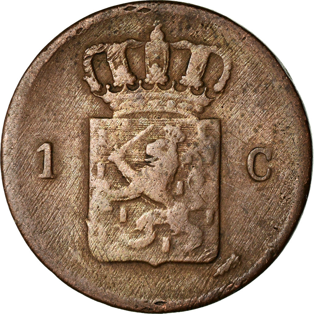 Coin, Netherlands, William III, Cent, 1863, F(12-15), Copper, KM:100