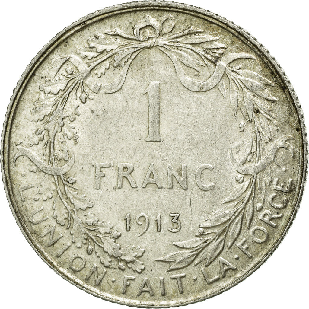 Coin, Belgium, Franc, 1913, VF(30-35), Silver, KM:72