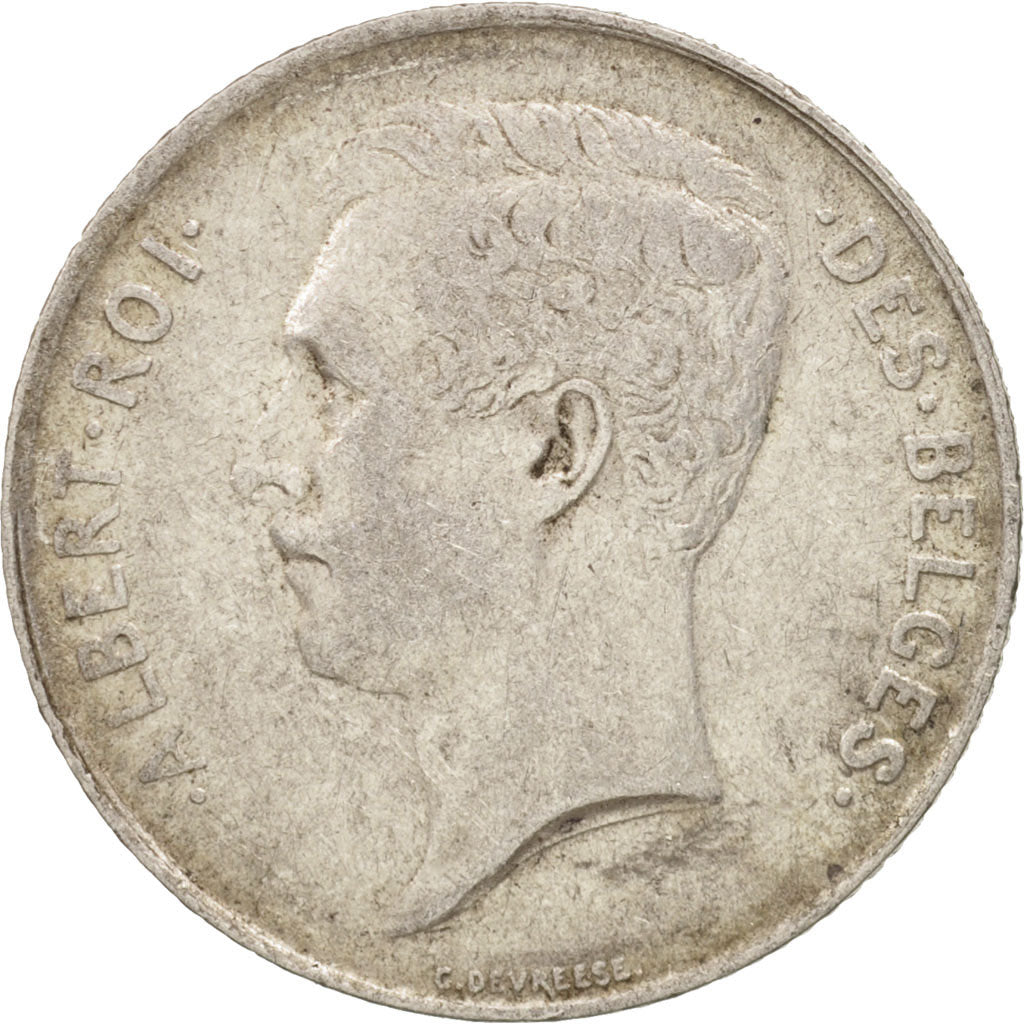 Belgio, Franc, 1913, MB+, Argento, KM:72