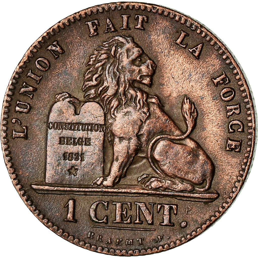 Coin, Belgium, Leopold II, Centime, 1870, EF(40-45), Copper, KM:33.1