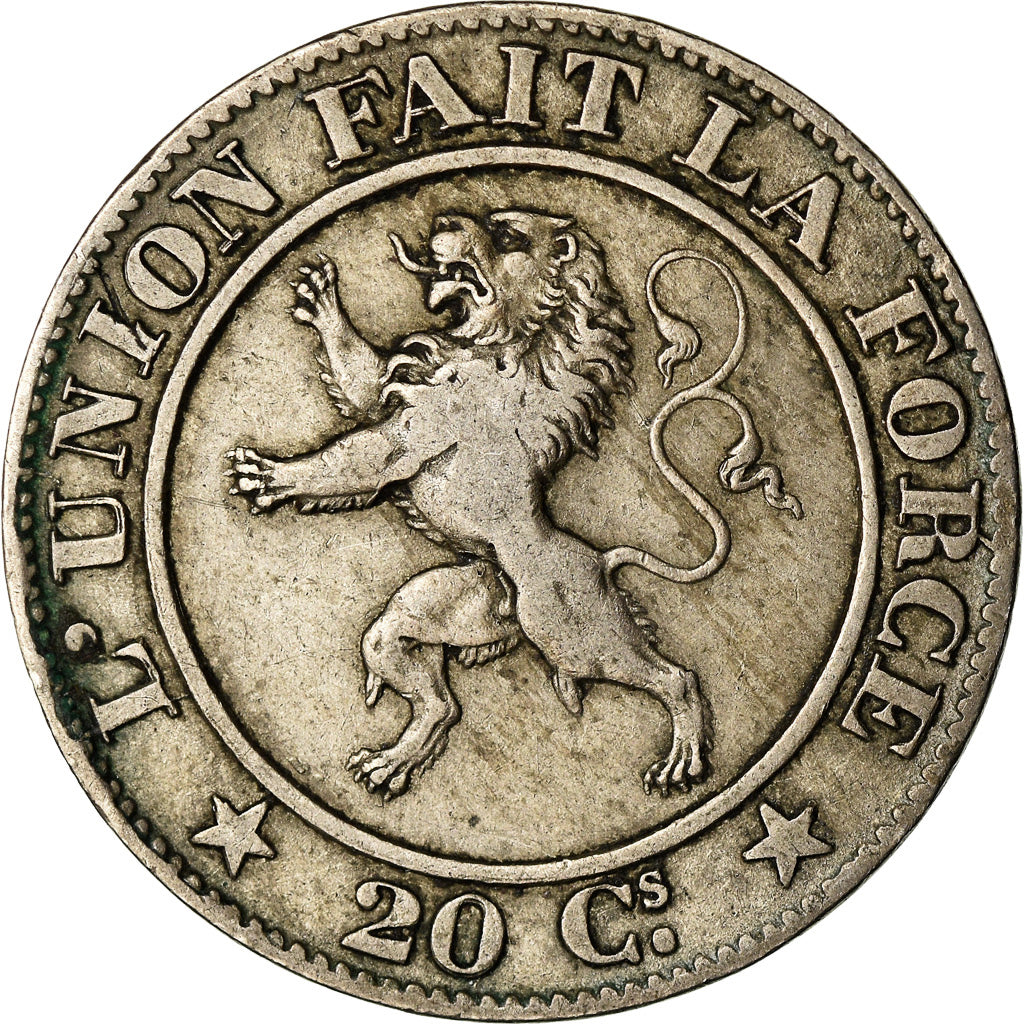 Coin, Belgium, Leopold I, 20 Centimes, 1861, VF(30-35), Copper-nickel, KM:20