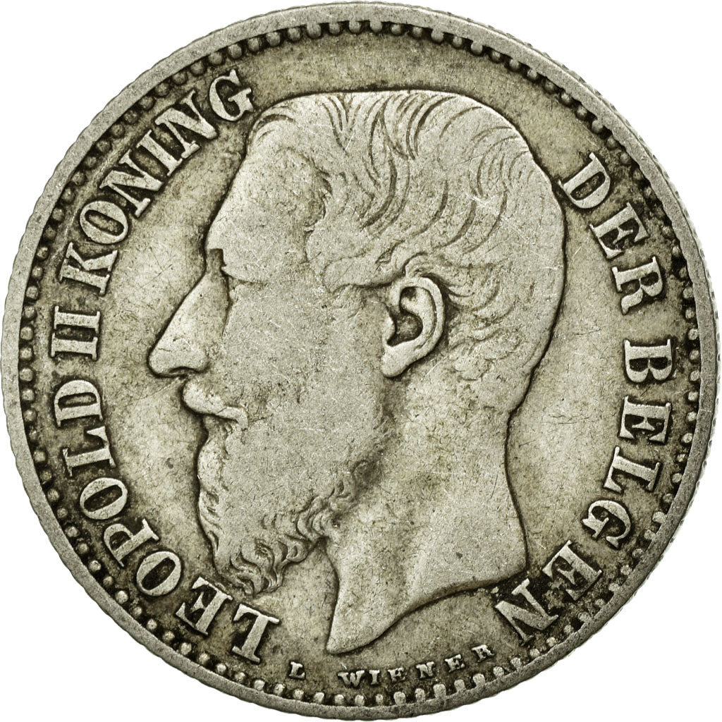 Coin, Belgium, Leopold II, Franc, 1887, VF(30-35), Silver, KM:29.1