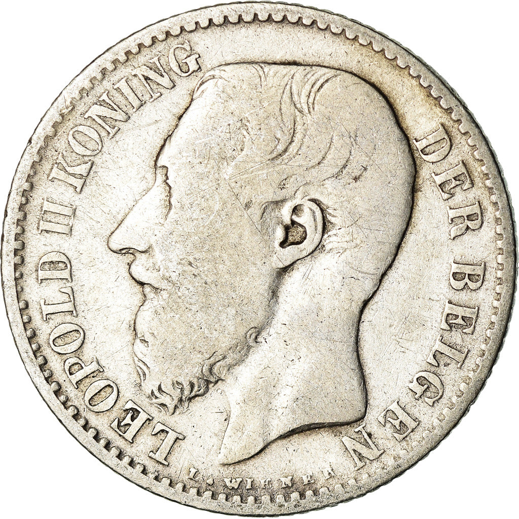 Coin, Belgium, Leopold II, Franc, 1887, VF(20-25), Silver, KM:29.1