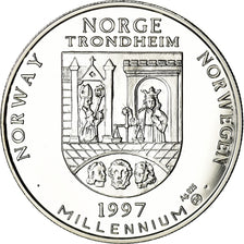 Norwegia, Token, Artic fox, 1997, Proof, MS(63), Srebro
