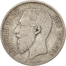 Belgium, Leopold II, Franc, 1886, VF(20-25), Silver, KM:28.1