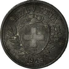 Coin, Switzerland, Rappen, 1943, Bern, EF(40-45), Zinc, KM:3a