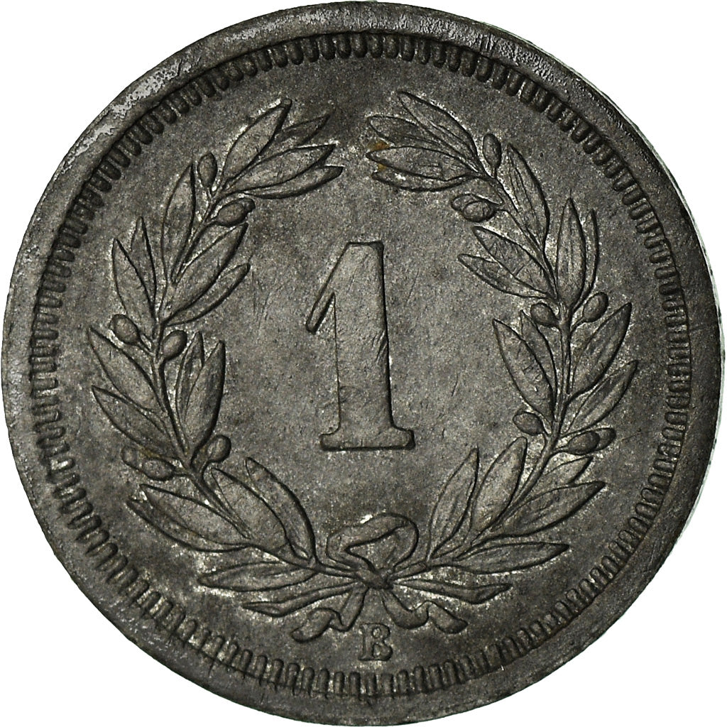 Coin, Switzerland, Rappen, 1943, Bern, EF(40-45), Zinc, KM:3a