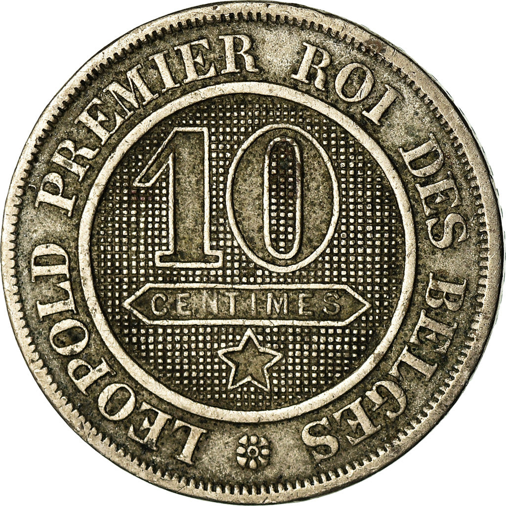 Coin, Belgium, Leopold I, 10 Centimes, 1863, VF(30-35), Copper-nickel, KM:22