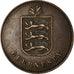 Coin, Guernsey, 4 Doubles, 1920, Heaton, EF(40-45), Bronze, KM:13