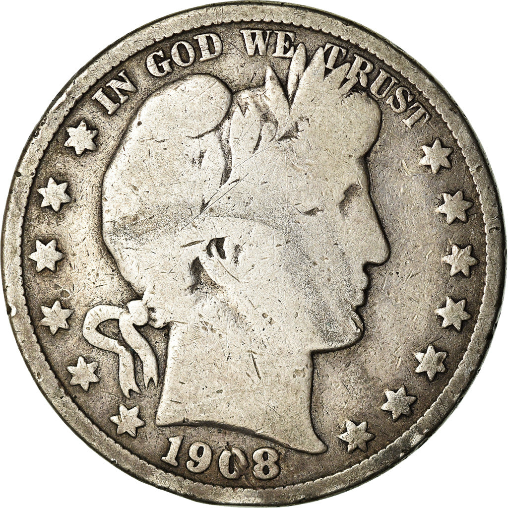 Moneta, Stati Uniti, Barber Half Dollar, Half Dollar, 1908, U.S. Mint, New