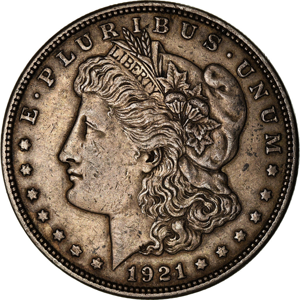 Moneta, Stati Uniti, Morgan Dollar, Dollar, 1921, U.S. Mint, Philadelphia, MB+