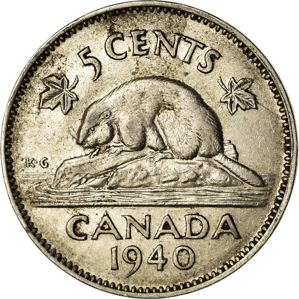 Monnaie, Canada, George VI, 5 Cents, 1940, Royal Canadian Mint, Ottawa, TB+