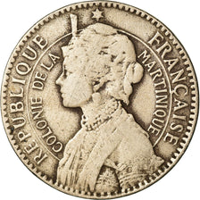 Moneta, Martinique, Franc, 1922, Paris, MB, Rame-nichel, KM:41