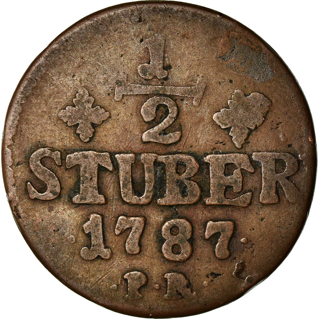 Coin, German States, JULICH-BERG, Karl Theodor, 1/2 Stüber, 1787, F(12-15)
