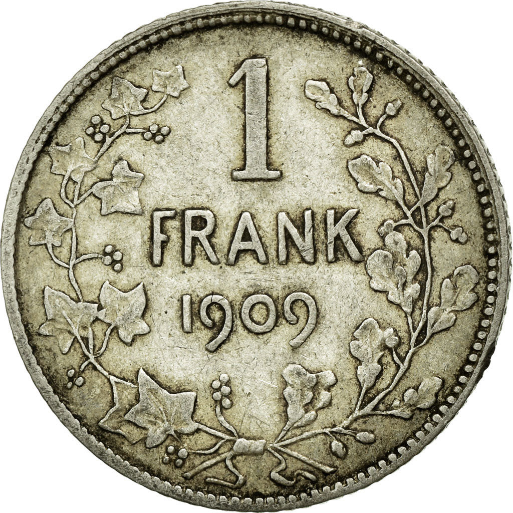 Coin, Belgium, Franc, 1909, VF(30-35), Silver, KM:57.1