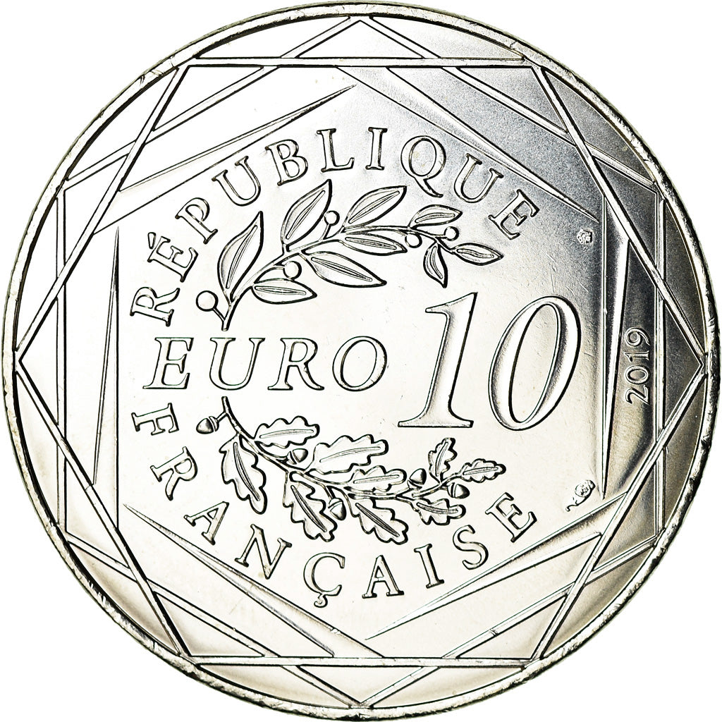 France, 10 Euro, Charte de 1830, 2019, MS(63), Silver, KM:New