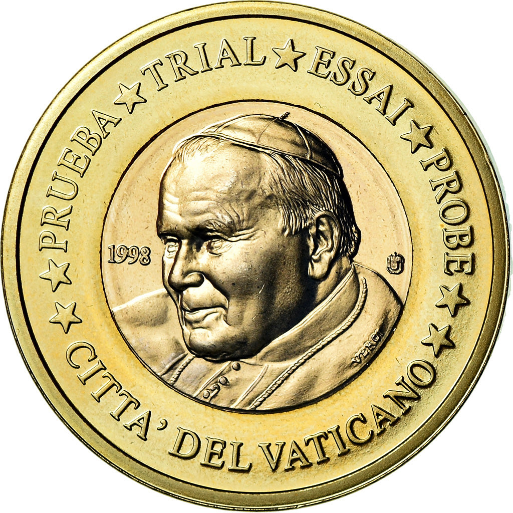 Vatican, Euro, 1998, unofficial private coin, MS(63), Bi-Metallic