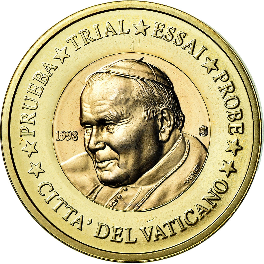 Vatican, Euro, 1998, unofficial private coin, MS(63), Bi-Metallic