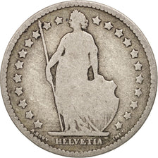 Switzerland, Franc, 1880, Bern, VF(30-35), Silver, KM:24